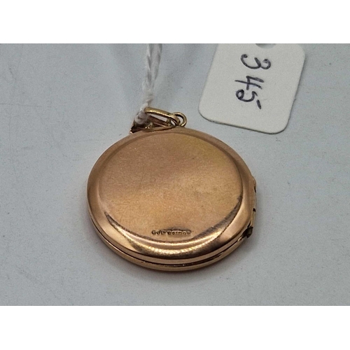 345 - A fancy locket 9ct 7.3 gms