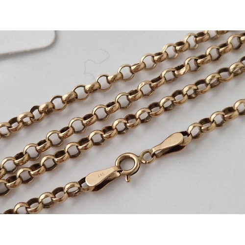 398 - A neck chain, 9ct, 19 inch, 3.9 g.