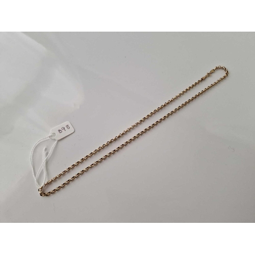 398 - A neck chain, 9ct, 19 inch, 3.9 g.