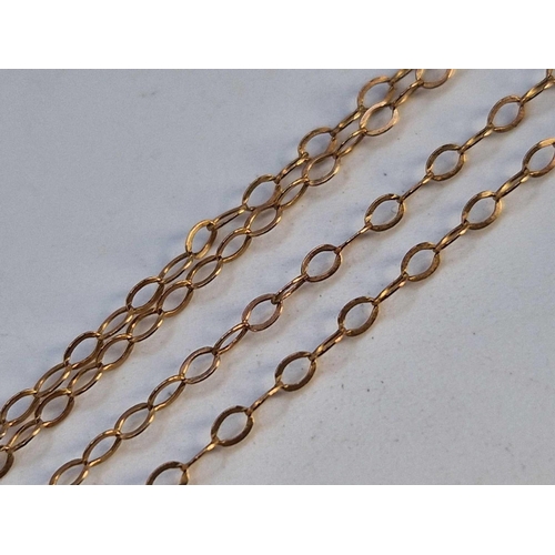 458 - A fine link neck chain, 9ct 17 inch