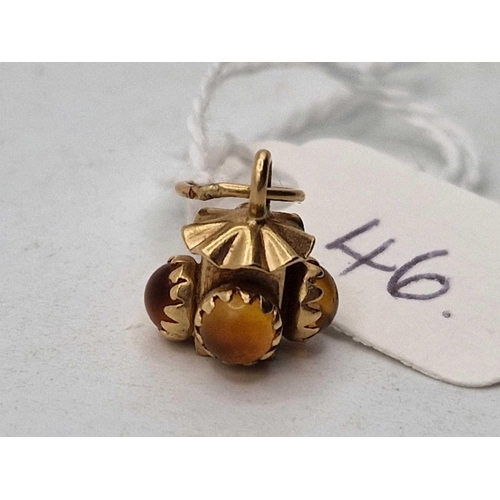 46 - A small citrine pendant 18ct gold 1.5 gms