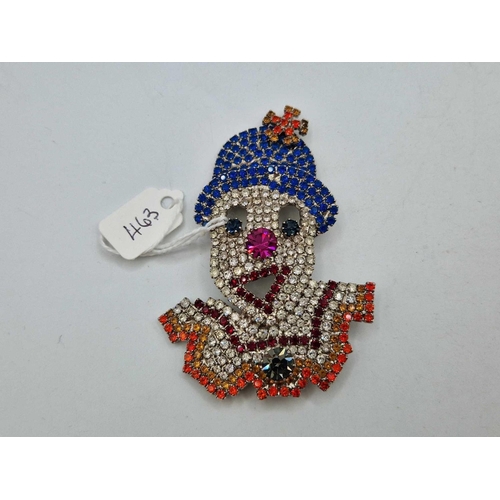 463 - A large costume clown�s head brooch