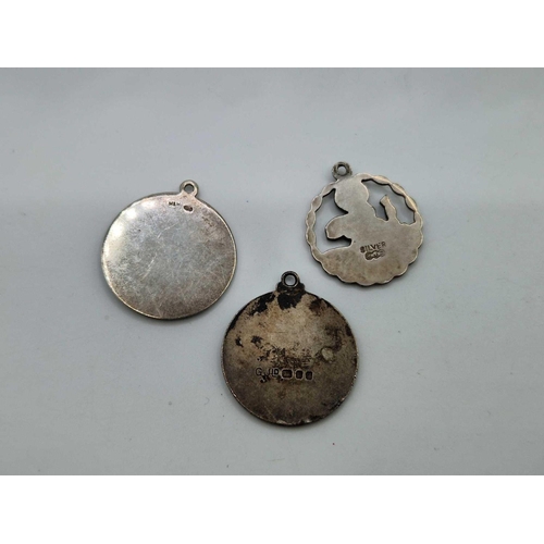 465 - Three silver St Christopher pendants