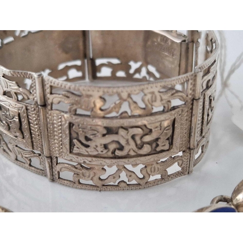 491 - Two silver bracelets, 65 g