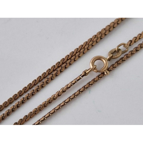 535 - A snake link neck chain 9ct 26 inch 6.9 gms