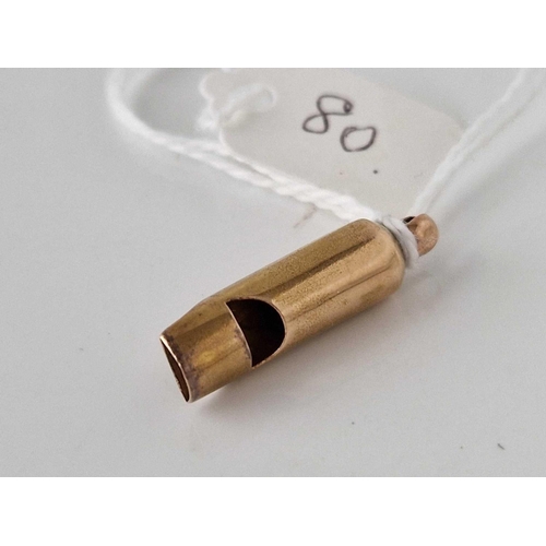 80 - A small gold whistle AF loop 1.4 gms