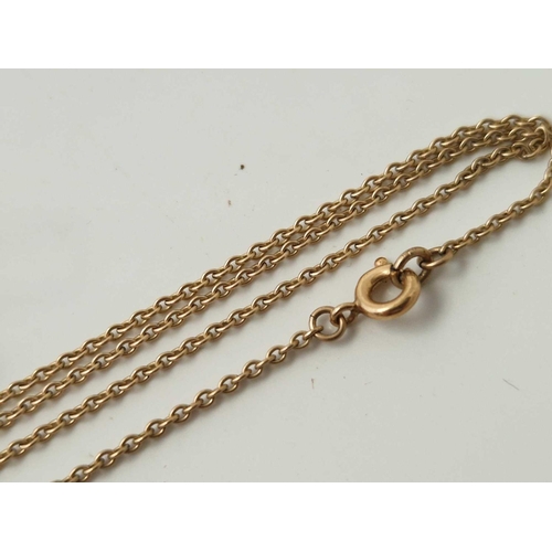 149 - A rose gold neck chain 9ct 16 inch 1.8 gms