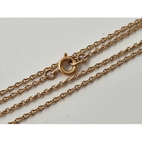 149 - A rose gold neck chain 9ct 16 inch 1.8 gms