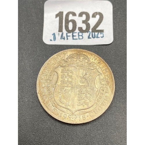 1632 - Half crown 1918, good grade