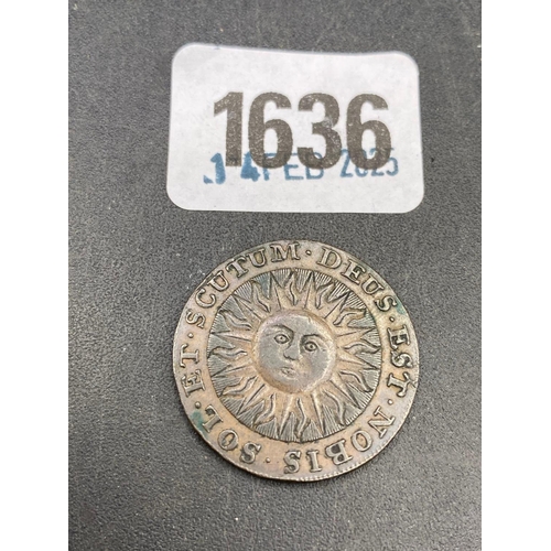 1636 - Banbury book set half penny token, 18th Century