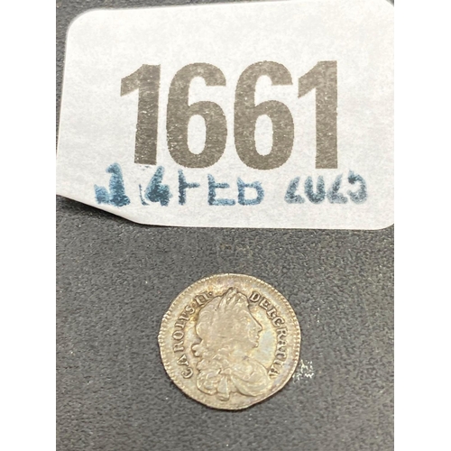 1661 - Silver penny 1677, better grade