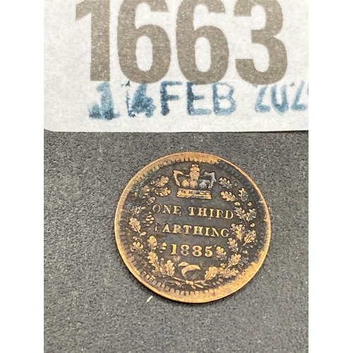 1663 - One third farthing 1885