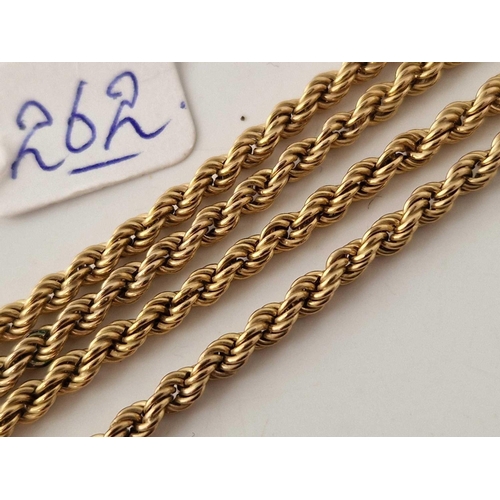 262 - A rope twist neck chain 9ct 16 inch 4.4 gms