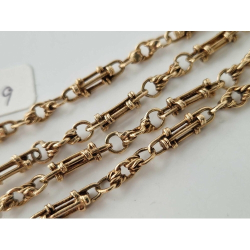 319 - A FANCY LINK 9CT NECK CHAIN 20 INCH 29.1 GMS