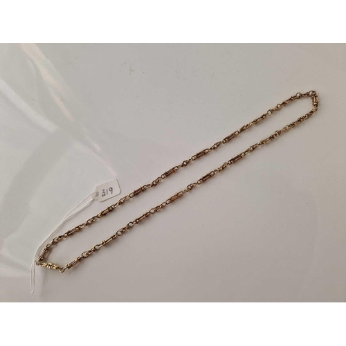 319 - A FANCY LINK 9CT NECK CHAIN 20 INCH 29.1 GMS