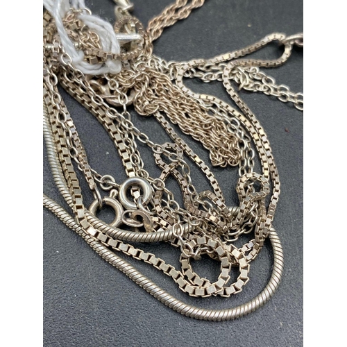 347 - Five silver charm necklaces