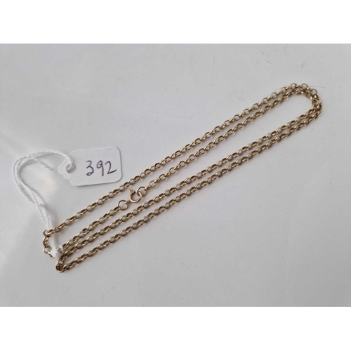 392 - A circular link neck chain 9ct 19 inch 5.3 gms