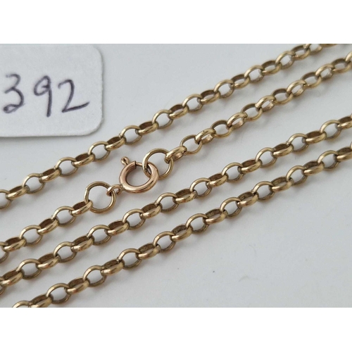 392 - A circular link neck chain 9ct 19 inch 5.3 gms