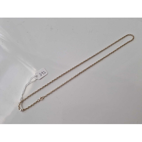 392 - A circular link neck chain 9ct 19 inch 5.3 gms