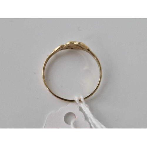 436 - A diamond ring 9ct size P