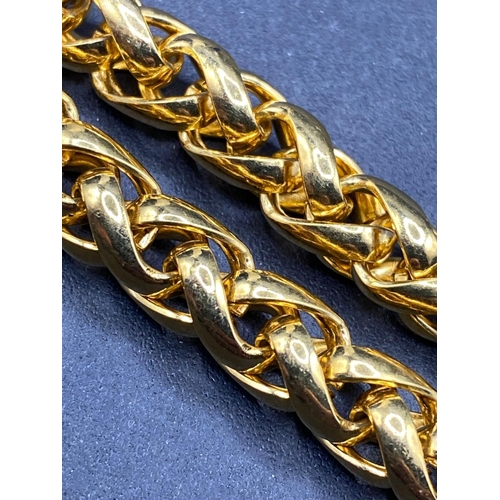 50 - A heavy designer linked bracelet with thick gold plating 8 inch