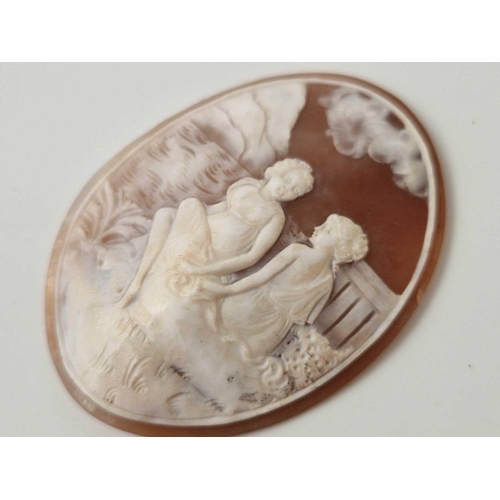 96 - A loose cameo of two girls