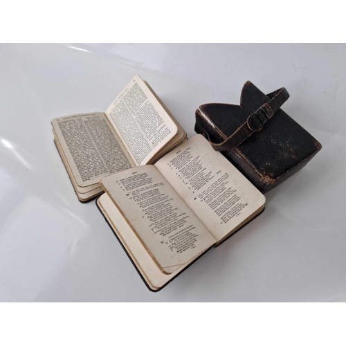 966 - Hymns and prayer book in a silver mounted case with angels. 4 inch high . Birmingham 1910