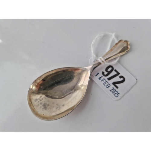 972 - Another caddy spoon with oval bowl. Sheffield 1920 By H A