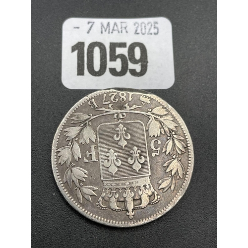 1059 - French 5 francs 1827