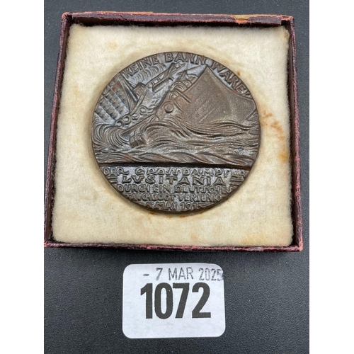 1072 - Lusitania medallion in original box