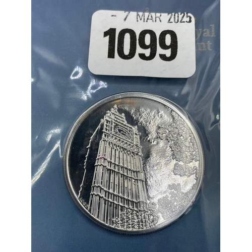 1099 - A Royal Mint Big Ben 2015 UK �100 fine silver coin