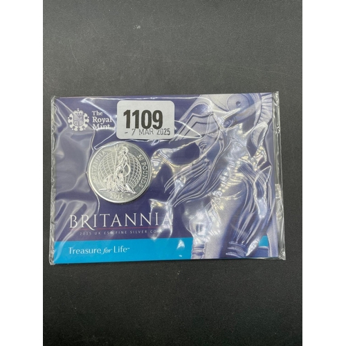 1109 - A Royal Mint Britannia silver �50 coin 2015