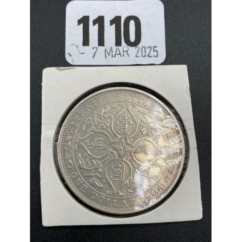 1110 - Straits Settlement dollar 1904