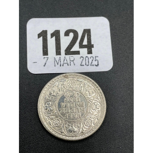 1124 - India half Rupee 1936