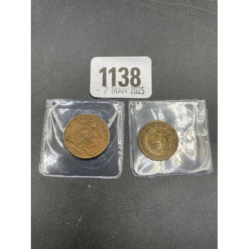 1138 - Prince of Wales model sovereign 1863 & 1896 South Africa imitation Sovereign