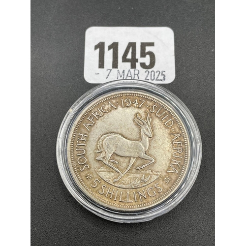 1145 - South African silver 5 shilling