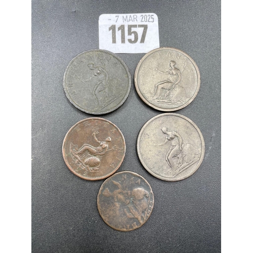 1157 - Half penny 1799 etc