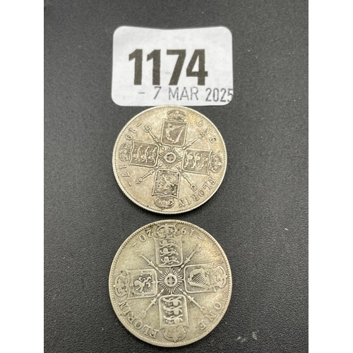 1174 - George V florins 1917/20 (2)