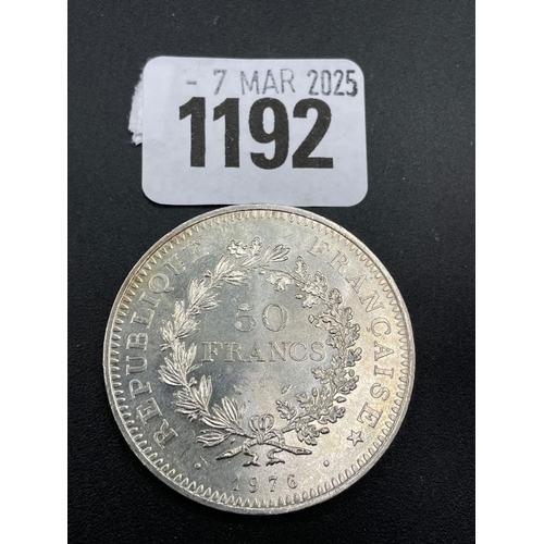 1192 - French silver 50f 1976