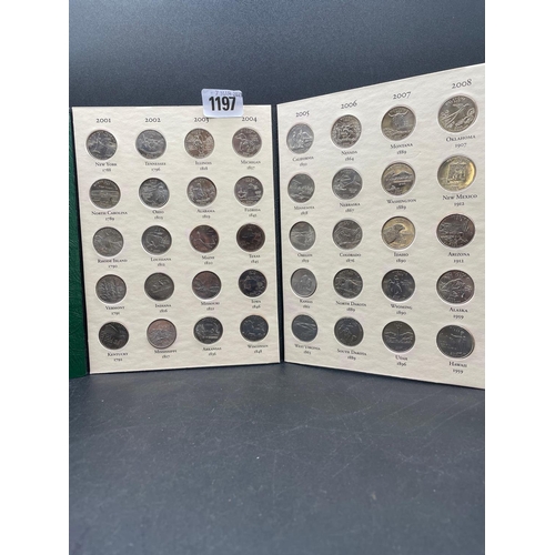 1197 - Folder of 1/4 dollar coins