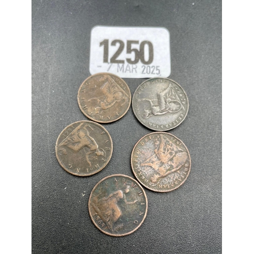 1250 - Farthing 1825 +4 others