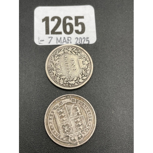 1265 - Shillings 1874 + 1891