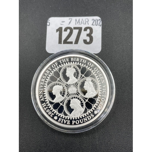 1273 - Alderney silver �5 coin 2019