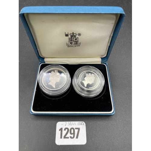 1297 - Proof silver 1997 10p 2 coin sets