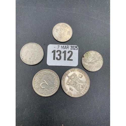 1312 - Five European silver coins