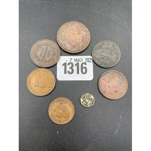 1316 - Six coins of Indian Interest