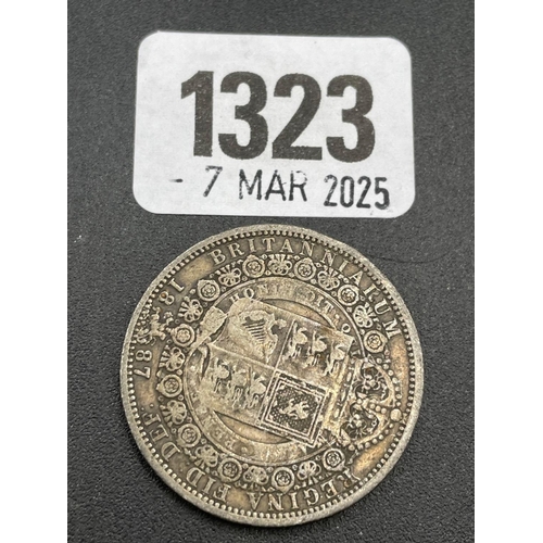 1323 - Half crown 1887