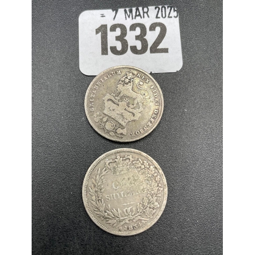 1332 - Shillings 1826 + 1834