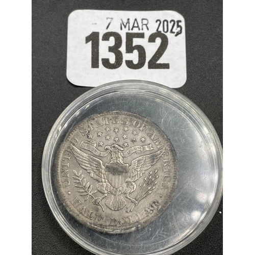 1352 - USA silver half dollar 1899, high grade