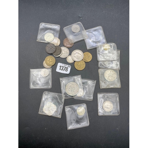 1378 - A bag of foreign silver coins